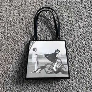 FREE SHIPPING Black and White Vintage Photo Handbag Crossbody bag
